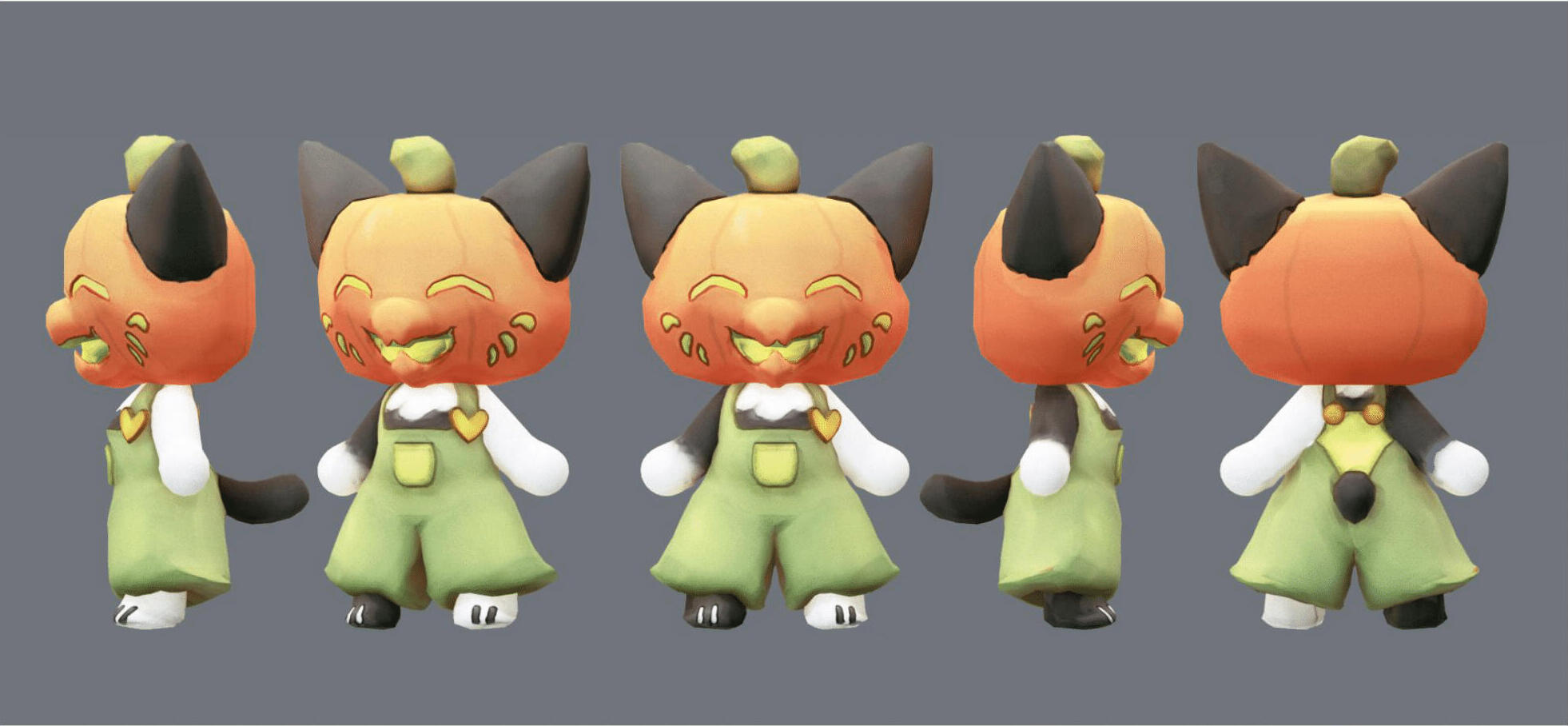 3D Character Asset Turnaround - Of Pumpkins & Potions