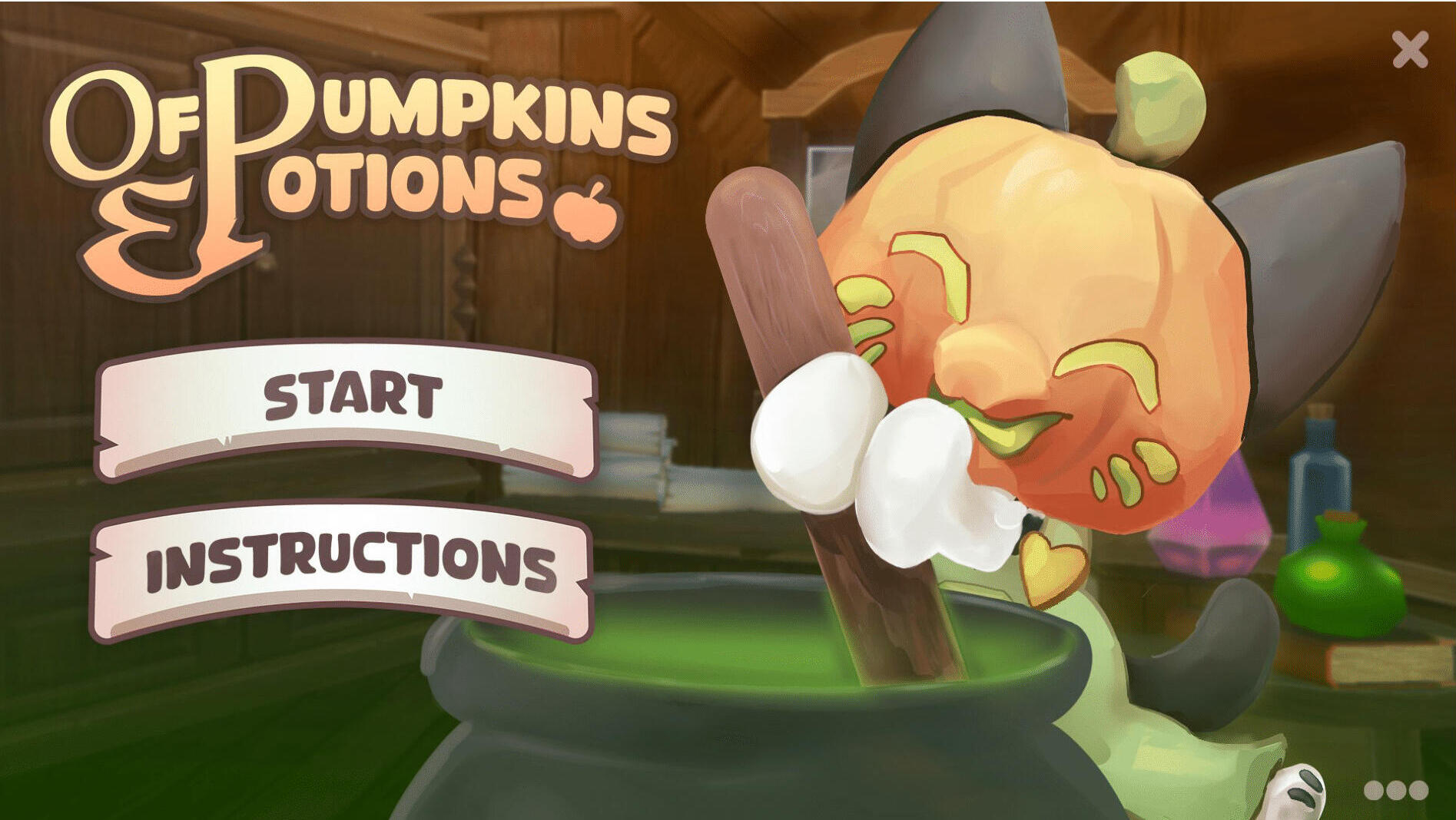 2D Title Screen Illustration - Of Pumpkins & Potions